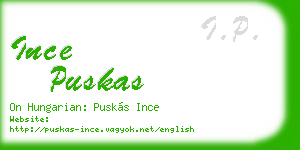 ince puskas business card